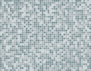 The Silver Grey Square Mosaic Tiles Background.