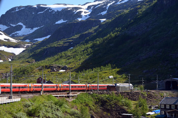 Railway travel in Norway.Views from the train
