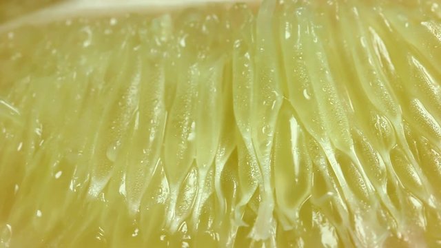Close up pomelo in plate