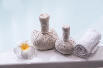 Obraz na płótnie Canvas thai spa massage setting 
