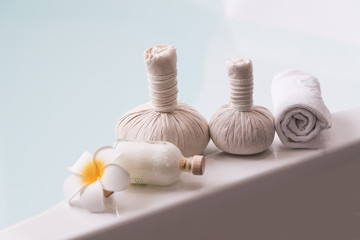 Fototapeta na wymiar thai spa massage setting 