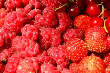 Малина, смородина и клубника 