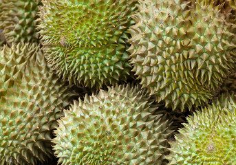 Naklejka na ściany i meble Closeup of durian fruits