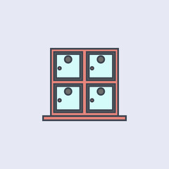 store box colored outline icon. One of the collection icons for websites, web design, mobile app