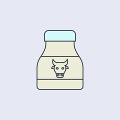 milk bank colored outline icon. One of the collection icons for websites, web design, mobile app