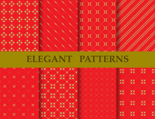 chiness pattern set, vintage concept vector