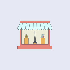 shop for cleaning products colored outline icon. One of the collection icons for websites, web design, mobile app