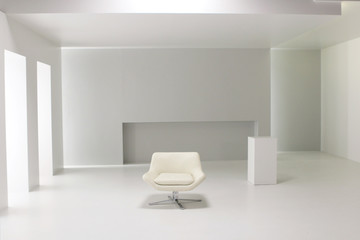 a white room setup in studio