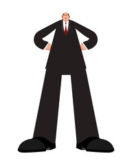 Big boss. Huge businessman. .great chief Vector illustration