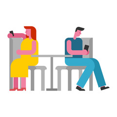 Quarrel man and woman. Scandal of lovers. Couple fracas. Divorce Relationship