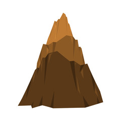 Fototapeta na wymiar Mountain isolated. High rock rock. Hill Vector Illustration