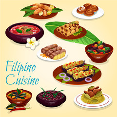 Filipino national cuisine, dishes and desserts