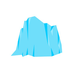 Ice mountain isolated. Snow rock. Iceberg Vector Illustration