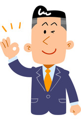 承認の意思を示す若手ビジネスマン_上半身

