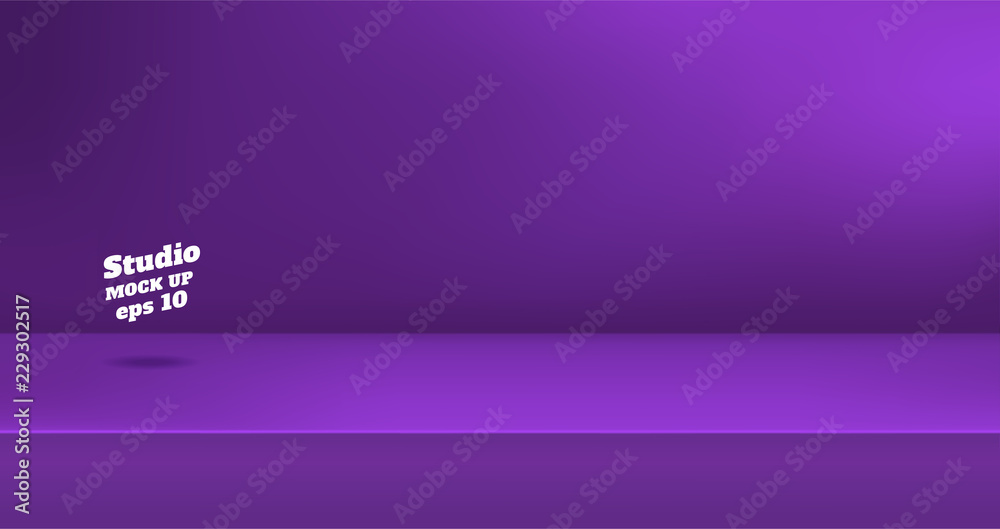Aufkleber Vector,Empty vivid purple color studio table room background ,product display with copy space for display of content design.Banner for advertise product on website.