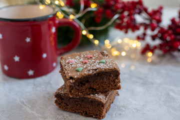 Weihnachtliche Brownies 