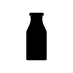 Glass milk bottle, silhouette