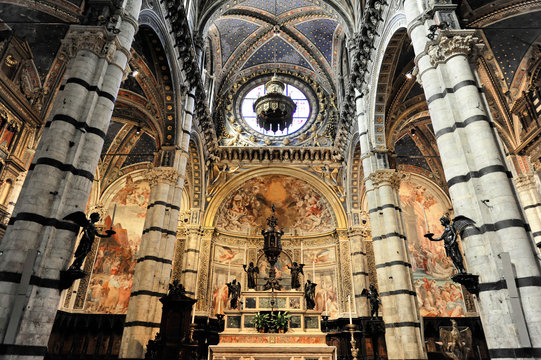 Details, Dom von Siena oder Cattedrale di Santa Maria Assunta, Siena, Toskana, Italien, Europa
