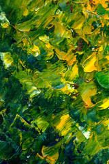 Naklejka premium colorful background texture oil and palette knife on canvas - enlarged fragment of painting closeup macro