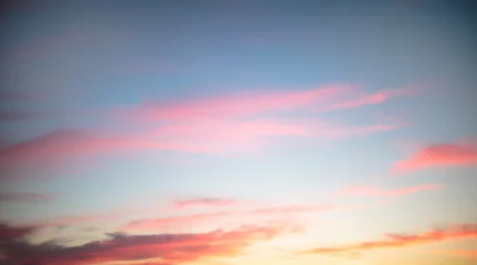 Tuinposter Beautiful pastel cloudy sunset © AARTI