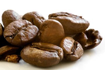 macro photo coffee beans