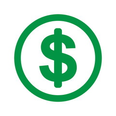 dollar icon green color