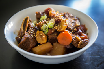 Korean food - Braised Short Ribs -  Galbi jjim