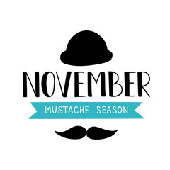 November - hand drawn lettering typography