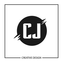 Initial Letter CJ Logo Template Design