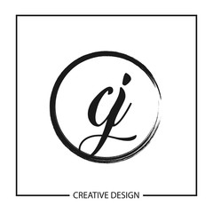 Initial Letter CJ Logo Template Design