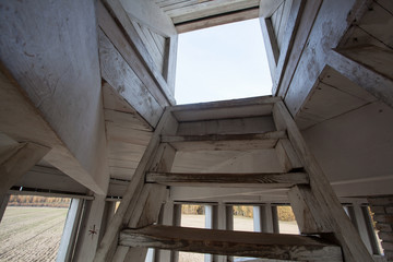 Fototapeta premium Architecture. Abstraction. Many Windows and doors