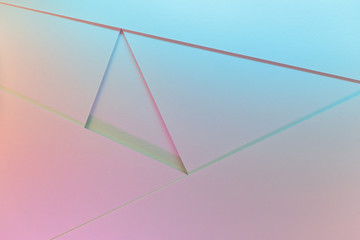 Geometric design and colorful lights