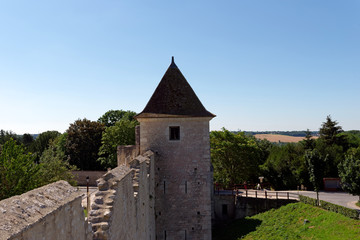 Fototapeta na wymiar Ramparts of the Provins medieval city