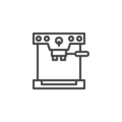 Coffee machine outline icon. linear style sign for mobile concept and web design. coffee maker simple line vector icon. Symbol, logo illustration. Pixel perfect vector graphics