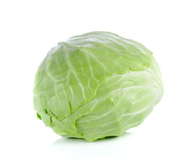 Fototapeta premium Green cabbage isolated on white background