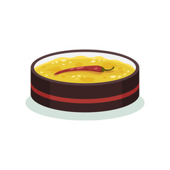 Biryani, traditional Indian cuisine food vector Illustration on a white background