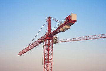 construction cranes, industrial photo