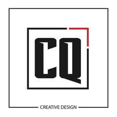 Initial Letter CQ Logo Template Design