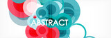 Abstract colorful geometric composition - multicolored circle background