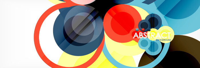 Overlapping circles design background