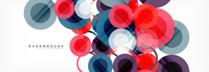 Overlapping circles design background