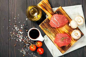 Raw fillet steak