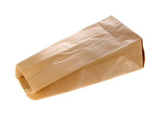 Brown Paper Bag isolated on a white background