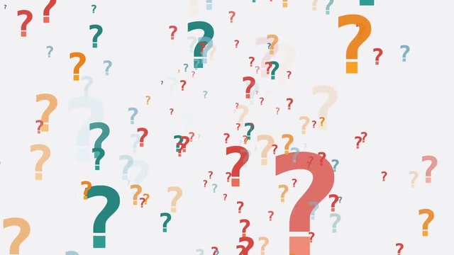 Question mark in motion pattern animation