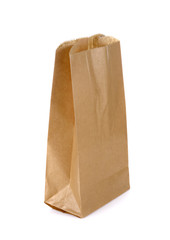 Brown Paper Bag isolated on a white background