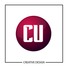 Initial Letter CU Logo Template Design
