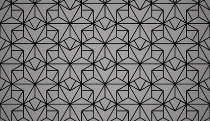 The geometric pattern with lines. Seamless vector background. Black and grey texture. Graphic modern pattern. Simple lattice graphic design