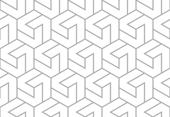 Fototapeta premium The geometric pattern with lines. Seamless vector background. White and grey texture. Graphic modern pattern. Simple lattice graphic design.