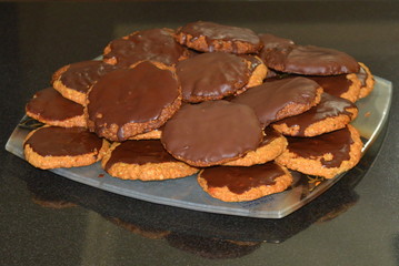 chocolate chip cookies on a plate