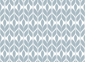 Flower geometric pattern. Seamless vector background. White and blue ornament. Ornament for fabric, wallpaper, packaging, Decorative print